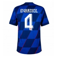 Camiseta Croacia Josko Gvardiol #4 Visitante Equipación Eurocopa 2024 manga corta